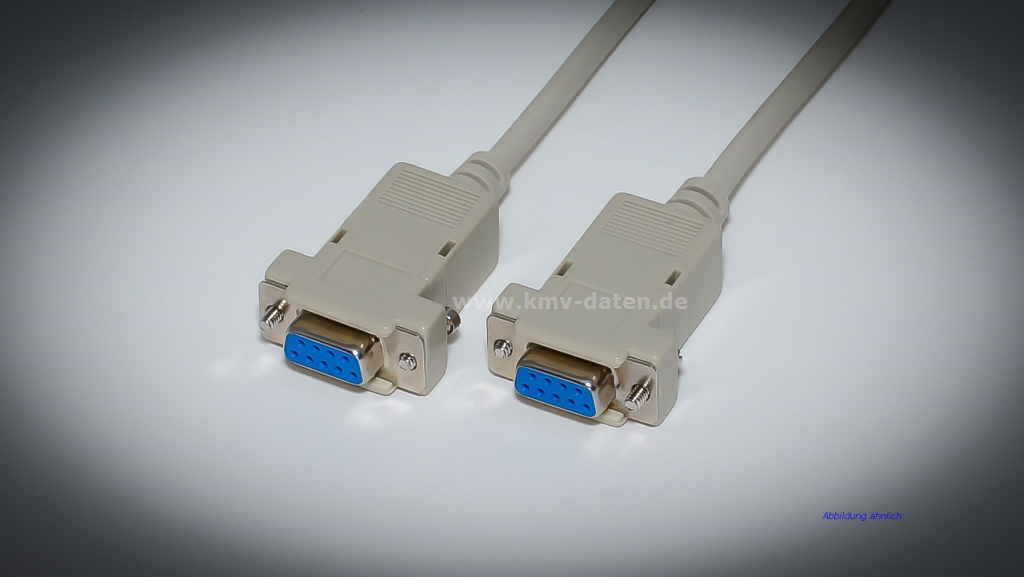 RS232 1:1 Kabel Länge:3,0m.
2 x 9 pol.Sub D Buchse 
Kabel: AWG 28 / Farbe:Beige